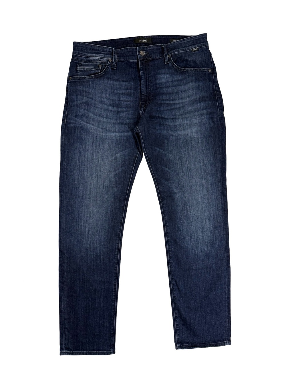 Mavi Marcus Slim Straight Leg Jeans Mens 36x32 Whiskering Stretch Denim Casual